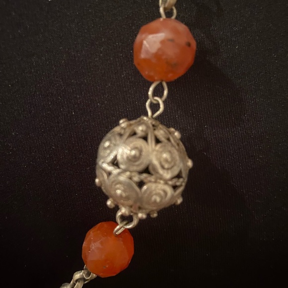 Turkish Carnelian  and Sterling Silver Neckaces - Picture 2 of 12